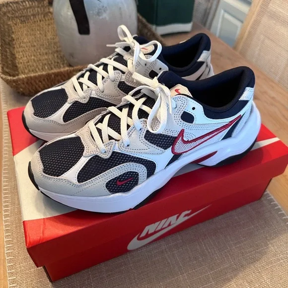 Nike Women’s AL8 Obsidian/White-Gym Red-Black NIB - Picture 7 of 9